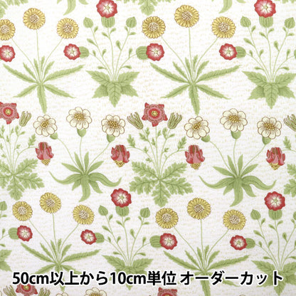 【수량 5부터】 천・원단 "MODA BEST OF MORRIS 베스트 오브 모리스 시팅 원단 데이지 아이보리 33493-11』
