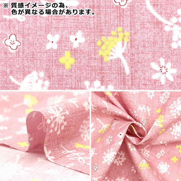 [Quantité à partir de 5] Tissu "Broad watage rose shuflfl-pk"