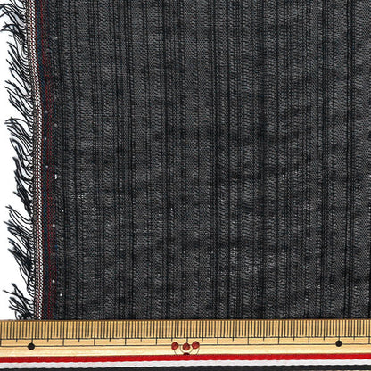 [Quantity starting from 5] Fabric "Shijira weave Dark gray x black NOS-017-26"