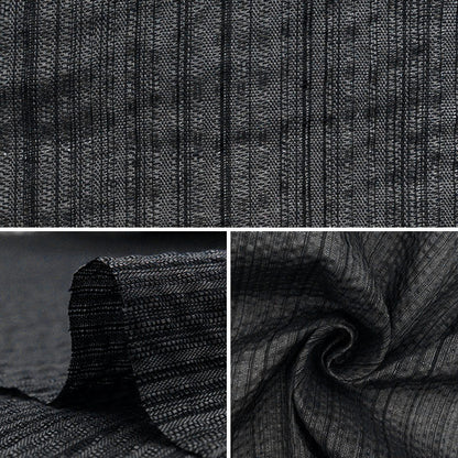 [Quantity starting from 5] Fabric "Shijira weave Dark gray x black NOS-017-26"
