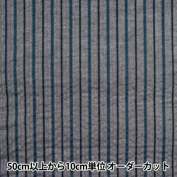 [Quantity starting from 5] Fabric "Shijira weave White x Blue Navy NOS-017-28"