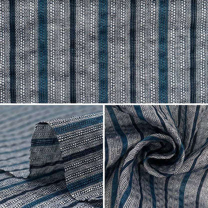 [Quantity starting from 5] Fabric "Shijira weave White x Blue Navy NOS-017-28"