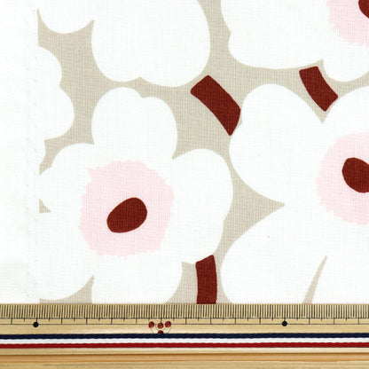 [Quantité à partir de 5] Tissu "Marimekko Mini Unikko Japan Limited Beige x White 066475-119"