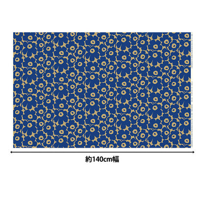 【数量5から】 生地 『マリメッコ ミニウニッコ ネイビー 066475-582』
