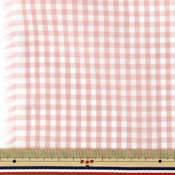 [Quantity from 5] Fabric “Year-dyed gingham check pink 25GINM-PK"