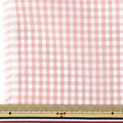 [Quantity from 5] Fabric “Year-dyed gingham check pink 25GINM-PK"