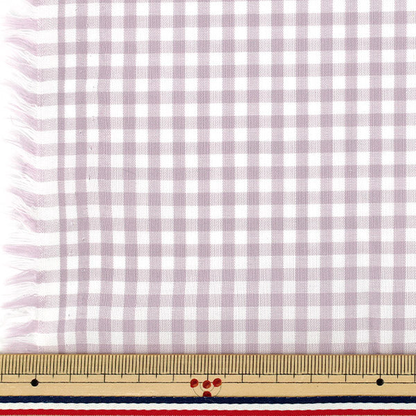 [Quantité à partir de 5] Tissu « Carreaux vichy teints l'année lilas 25GINM-LI"
