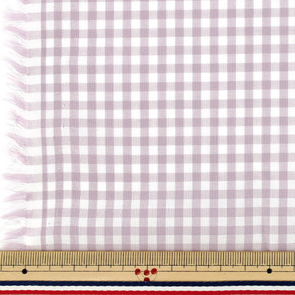 [Quantité à partir de 5] Tissu « Carreaux vichy teints l'année lilas 25GINM-LI"