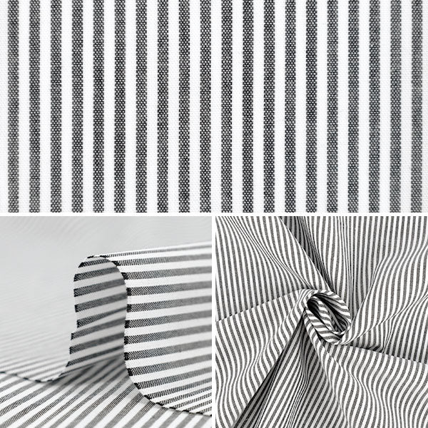 【数量5起】 織物 先染条纹黑色25STS-BK"