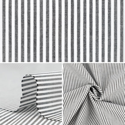 【数量5起】 織物 先染条纹黑色25STS-BK"