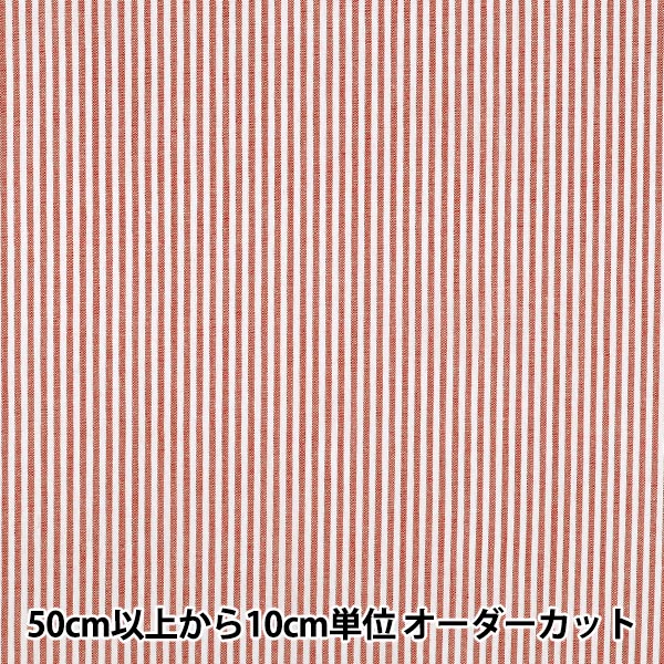【数量5起】 織物 先染条纹红25sts - re"