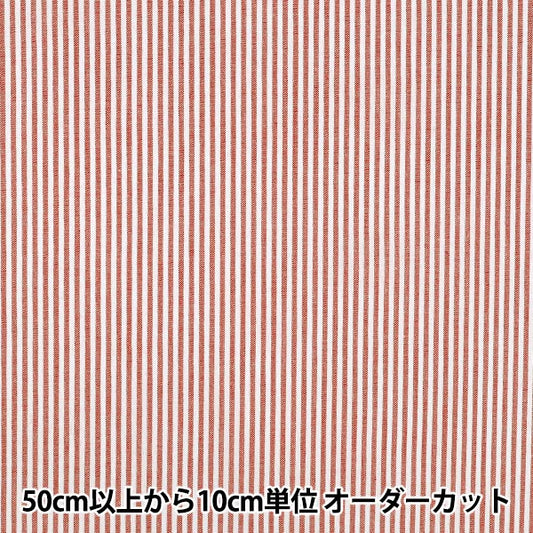 【数量5起】 織物 先染条纹红25sts - re"