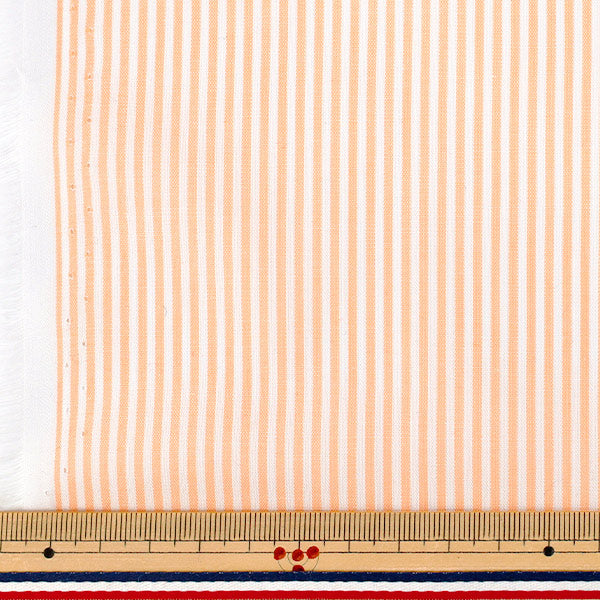 【数量5起】 織物 先染条纹橙色25sts - or"