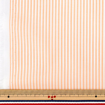 【数量5起】 織物 先染条纹橙色25sts - or"