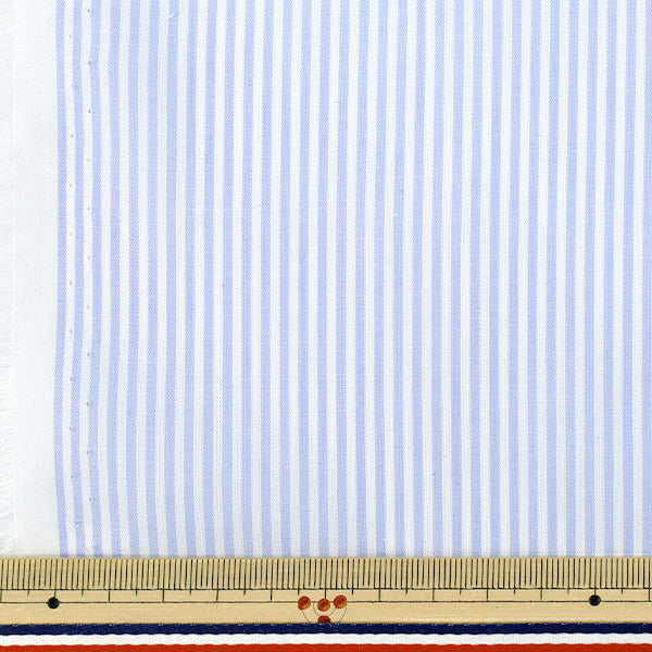 【数量5起】 織物 先染条纹浅蓝色25sts - lbl"