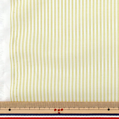 【数量5起】 織物 先染条纹浅绿色25sts - lgr"