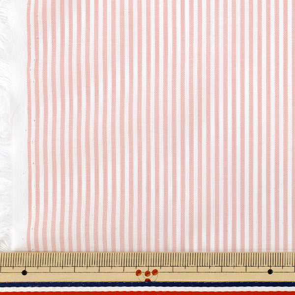 【数量5起】 織物 先染条纹粉红色25sts - pk"