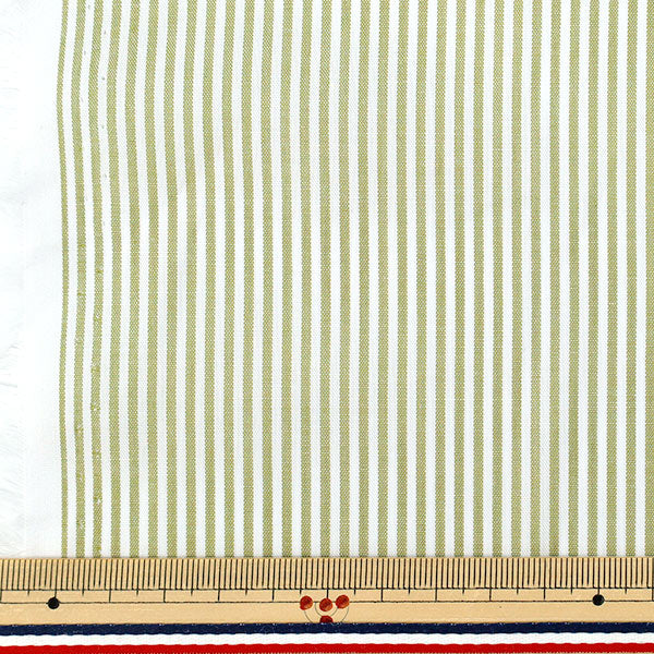 【数量5起】 織物 先染条纹绿色25sts - gr"
