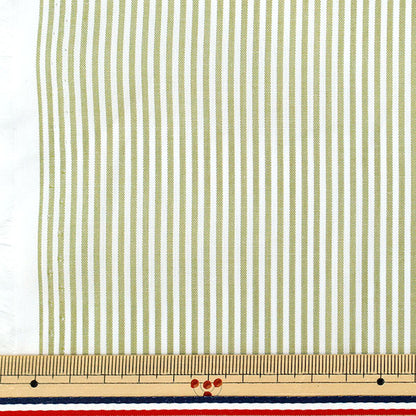 【数量5起】 織物 先染条纹绿色25sts - gr"