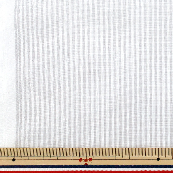 【数量5起】 織物 先染条纹灰色25sts - gy"