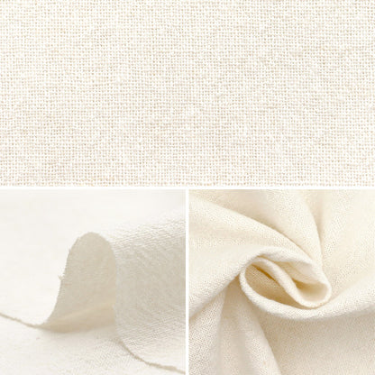 [Cantidad a partir de 5] Tela "Arandela teñida de hilo de lino de algodón fuera de color blanco 2429-8"