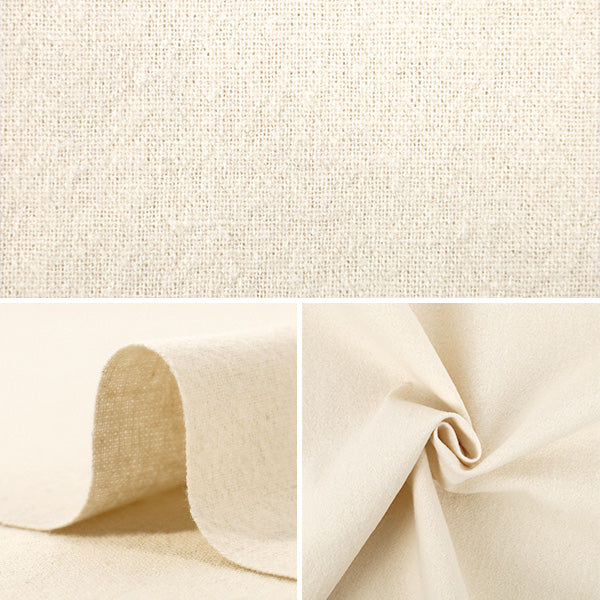 [Cantidad a partir de 5] Tela "Plaza lavable con cepillada con hilo de lino de algodón de forma blanca 2754-m1"