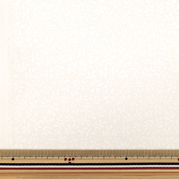 [Quantity from 5] Fabric "Scare Print White Lacquer Leaf White YZ4800-1A”