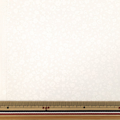 [Cantidad desde 5] Tela "tela de tejido liso Lacado blanco floral blanco YZ4800-2A”