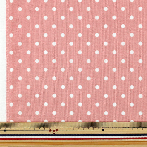 [Quantité à partir de 5] Tissu 『tissu à armure toile Mini pois rose SQMDOT-PK"