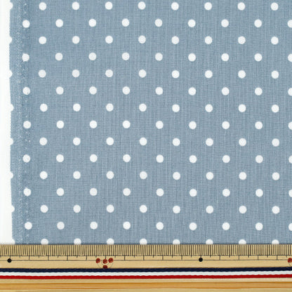 [Quantité à partir de 5] Tissu 『tissu à armure toile Mini point bleu poussiéreux SQMDOT-DBL"