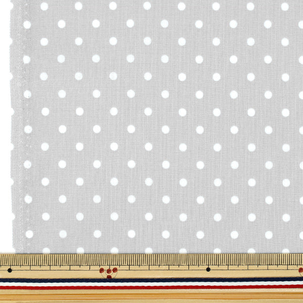 [Quantité à partir de 5] Tissu 『tissu à armure toile Mini pois gris SQMDOT-GY"