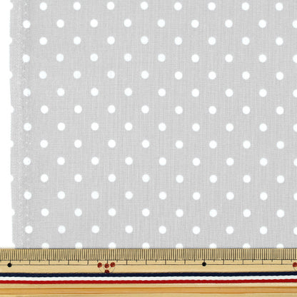 [Quantité à partir de 5] Tissu 『tissu à armure toile Mini pois gris SQMDOT-GY"