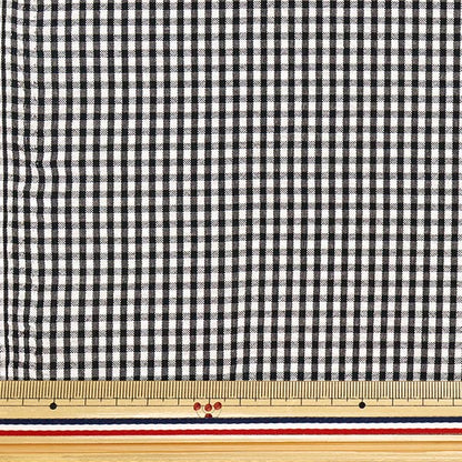 [Cantidad a partir de 5] Tela "Soccer Gingham Black Suc-Gin-6BK"