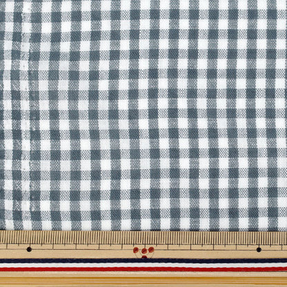 [Quantità da 5] Tessuto "Quadretti tipo lino piccoli blu navy LILI-CHS-8NV”