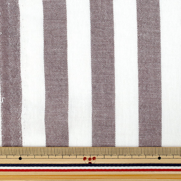 [Anzahl ab 5] Stoff "Leinenähnlicher Streifen groß lila LILI-STL-6PP“