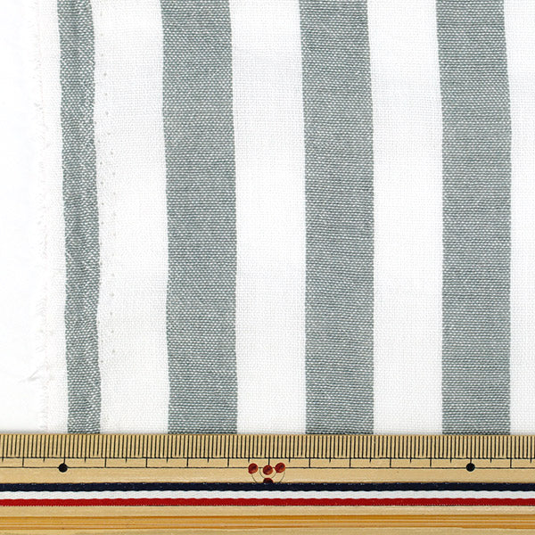 [Anzahl ab 5] Stoff "Leinenähnlicher Streifen groß blau LILI-STL-7KBL“