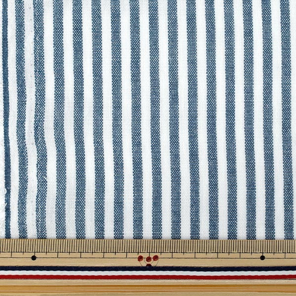 [Quantité à partir de 5] Tissu "Petite rayure aspect lin marine LILI-STS-8NV”