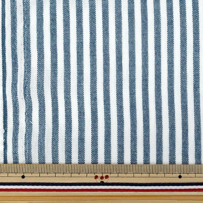 [Quantité à partir de 5] Tissu "Petite rayure aspect lin marine LILI-STS-8NV”