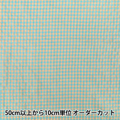 [数量5起] 织物 "流行色足球格纹橙x萨克斯SUC26-ORSA”