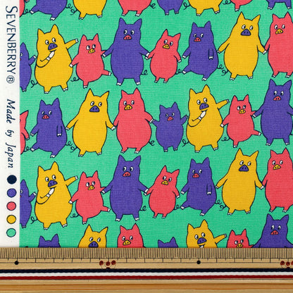 [Quantity from 5] Fabric "Broad Crazy Loveta Green B850618Z-1-1”