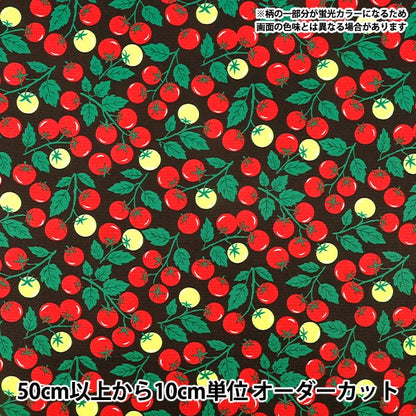 [Quantità da 5] Tessuto "Oxford Neon Pomodoro Nero ONT-1BK”