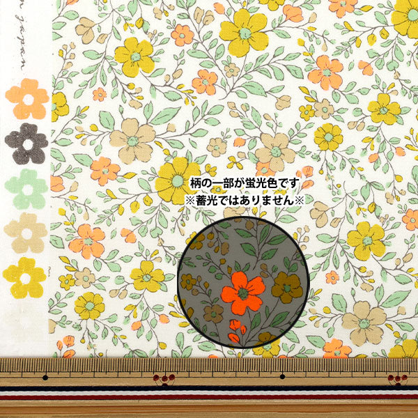 [数量 5 起] 织物 "宽霓虹花橙 BNEFL-4OR''