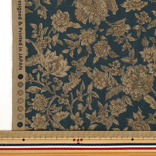 [Anzahl ab 5] Stoff "Scare Druck Übergefärbtes Calico Navy SP6580-1E“