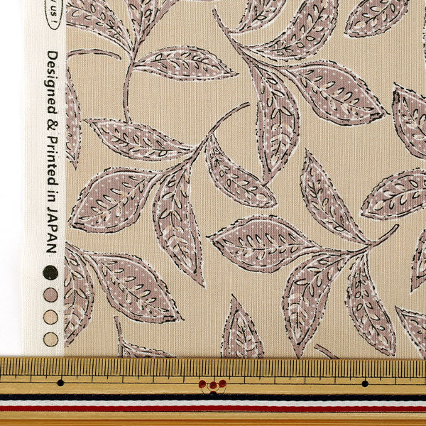[Quantité à partir de 5] Tissu "tissu à armure toile Surteinture Feuille Rose SP6580-3B"