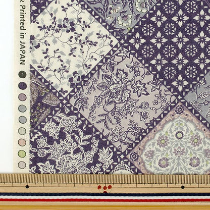 [Anzahl ab 5] Stoff "Scare Druck Überfärbte Fliese Lila SP6580-4C“