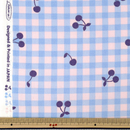 [Quantity from 5] Fabric "Oxford Check Cherry Blue AP65205-2E”