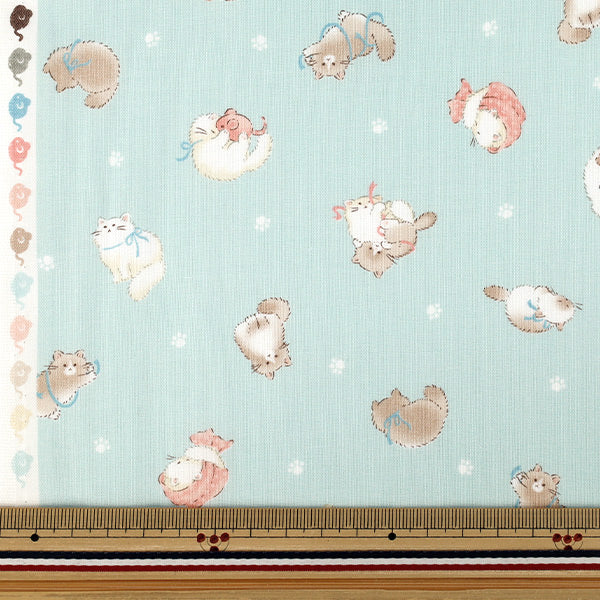 [Quantité à partir de 5] Tissu "siège Minifuwa Friends Chat Vert SP6521-2D »