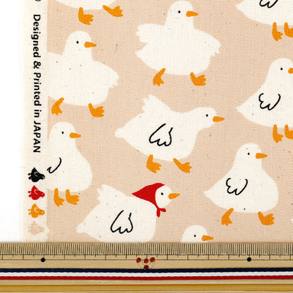 [Quantità da 5] Tessuto "Oxford Gyugyu Animale Anatra Beige SP6513-1A”