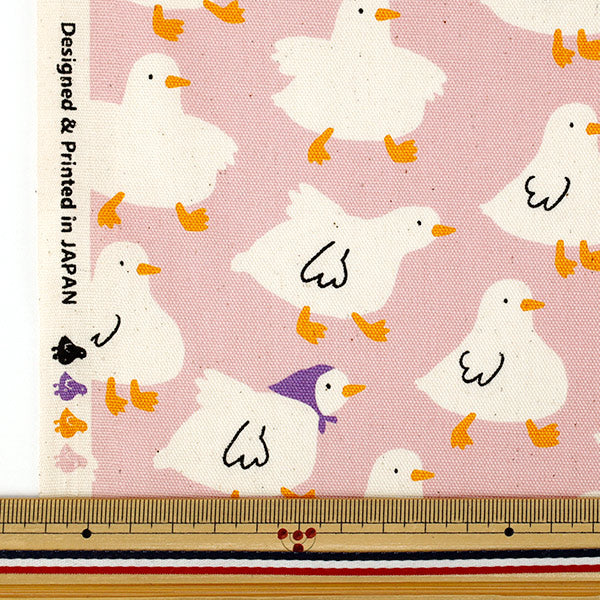 [Quantity from 5] Fabric "Oxford Gyugyu Animal Duck Pink SP6513-1B”