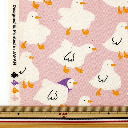 [Quantity from 5] Fabric "Oxford Gyugyu Animal Duck Pink SP6513-1B”
